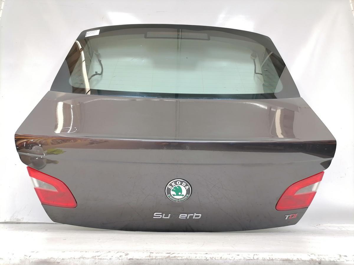Skoda Superb 2 3T original Heckklappe mit Heckscheibe LF8M Moccabraun Flie&szlig;heck Bj.2009